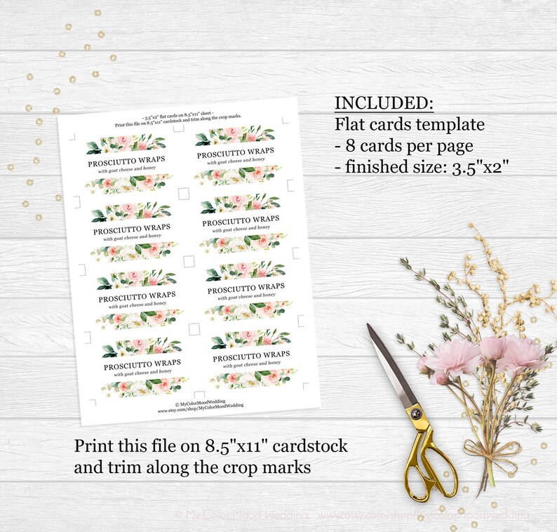 Food Labels Template Editable Printable Food Tag Template - Etsy
