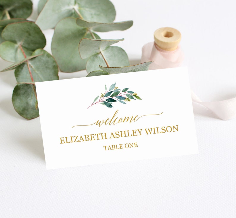 Table Name Card Template
