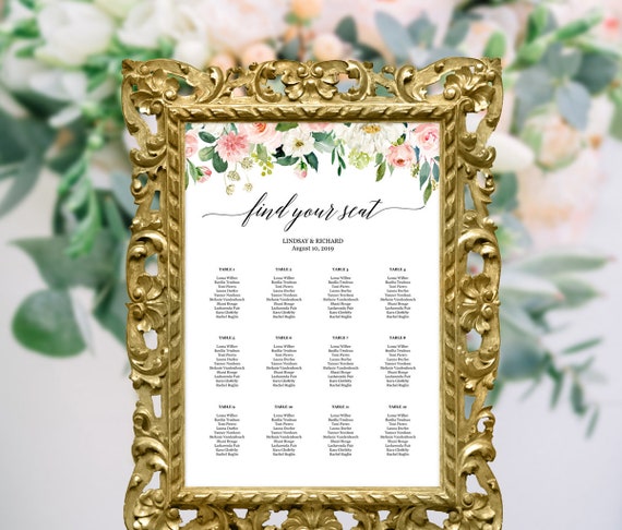 Rehearsal Dinner Seating Chart Template