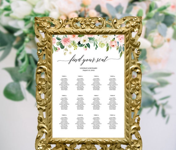 Rehearsal Dinner Seating Chart