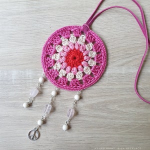 US & NL Crochet Pattern Ibiza Necklace by Annah Haakt | DIY | Dreamcatcher | Mandala | Car Hanging