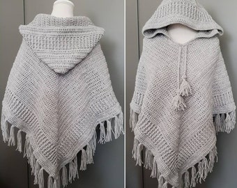 US & NL Crochet Pattern Twisted Hoody Poncho by Annah Haakt