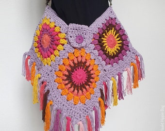 US & NL Crochet Pattern Boho Bag  | Ibiza Style | Retro