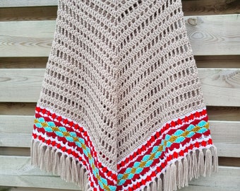 US & NL Crochet Pattern St. Tropez Poncho by Annah Haakt