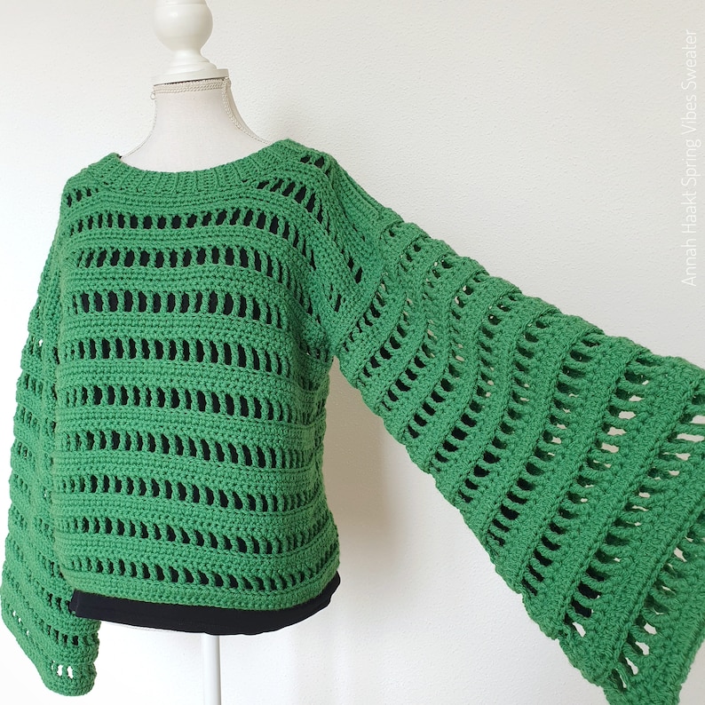 US & NL Crochet Pattern Spring Vibes Sweater by Annah Haakt image 1