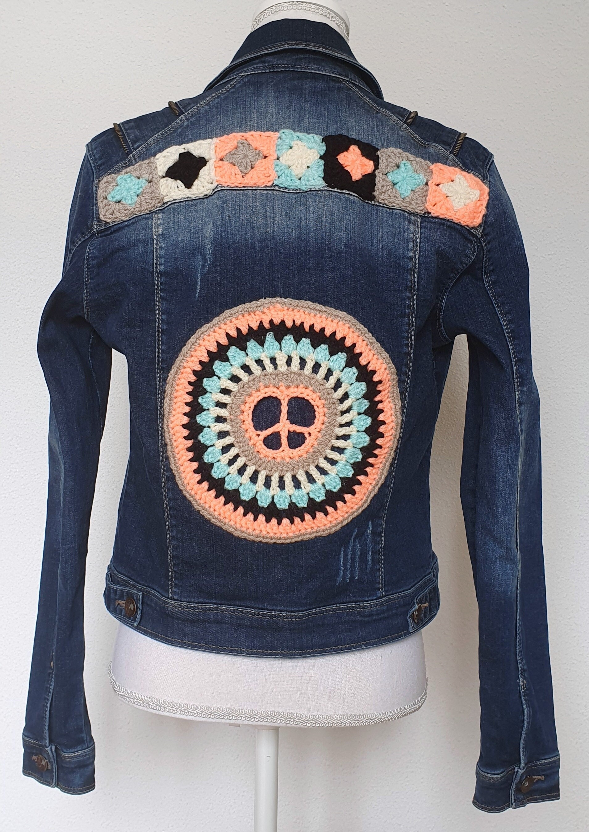 US & NL Crochet Pattern Peace Mandala Application – Pimp Your Denim ...