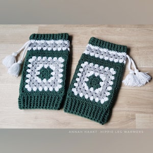 US & NL Crochet Pattern Hippie Leg Warmers by Annah Haakt | Boho | Bohemian | Ibiza