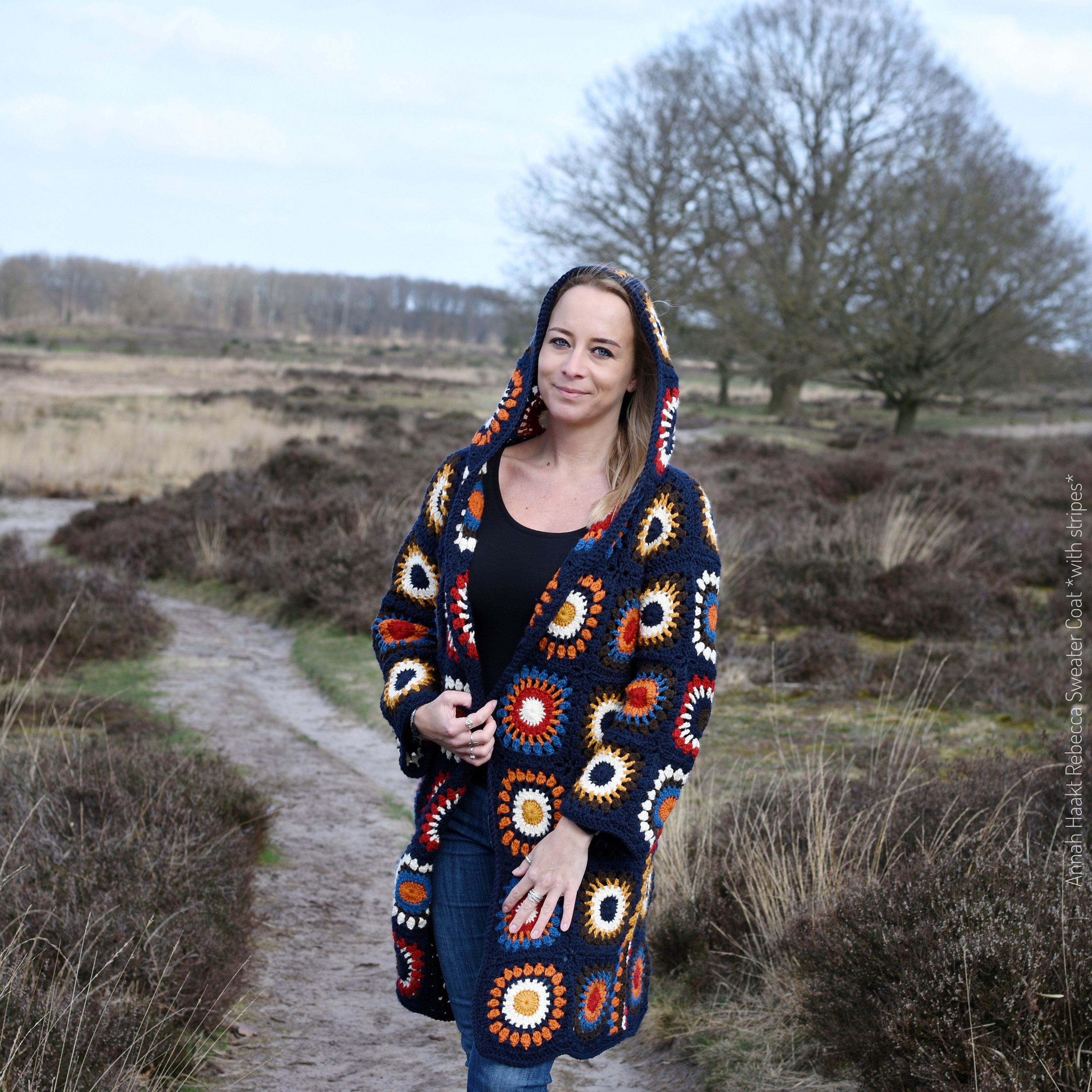 US Crochet Pattern Rebecca Sweater Coat with stripes Etsy