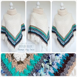 US & NL Pattern Bohemian Wrap Poncho by Annah Haakt