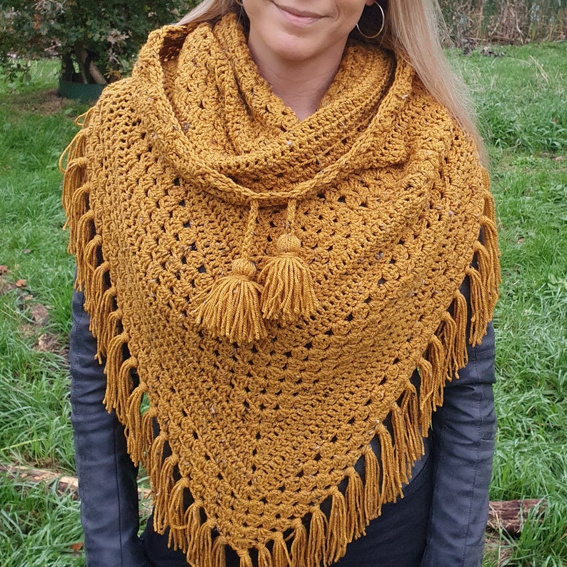 US & NL Crochet Pattern Pumpkin Pie Hooded Cowl by Annah Haakt image 5