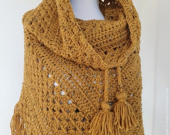 US & NL Crochet Pattern Pumpkin Pie Hooded Cowl by Annah Haakt