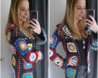 US & NL Crochet Pattern Boho Chic Jacket | Grannysquare