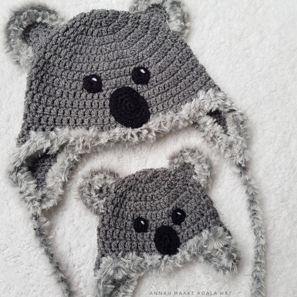 US & NL Crochet Pattern Koala Hat by Annah Haakt | Australia Fundraiser