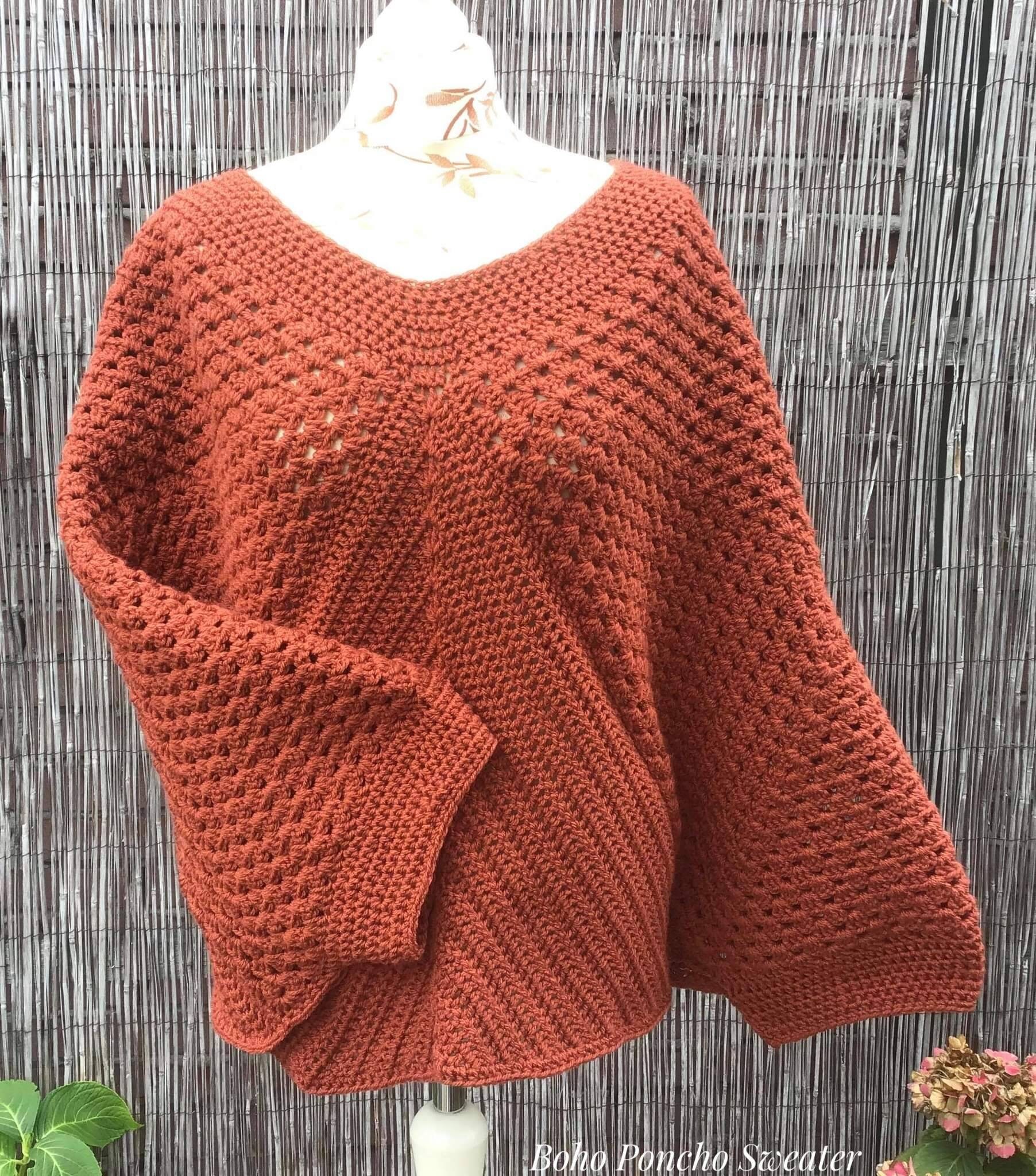 Boho poncho best sale sweater