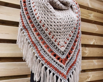 US & NL Crochet Pattern Bohemian Wrap Shawl by Annah Haakt   |  Ibiza Style