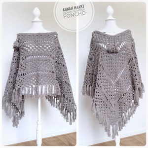 US & NL Crochet Pattern Indian Summer Poncho by Annah Haakt