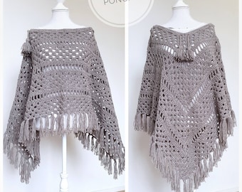 US & NL Crochet Pattern Indian Summer Poncho by Annah Haakt