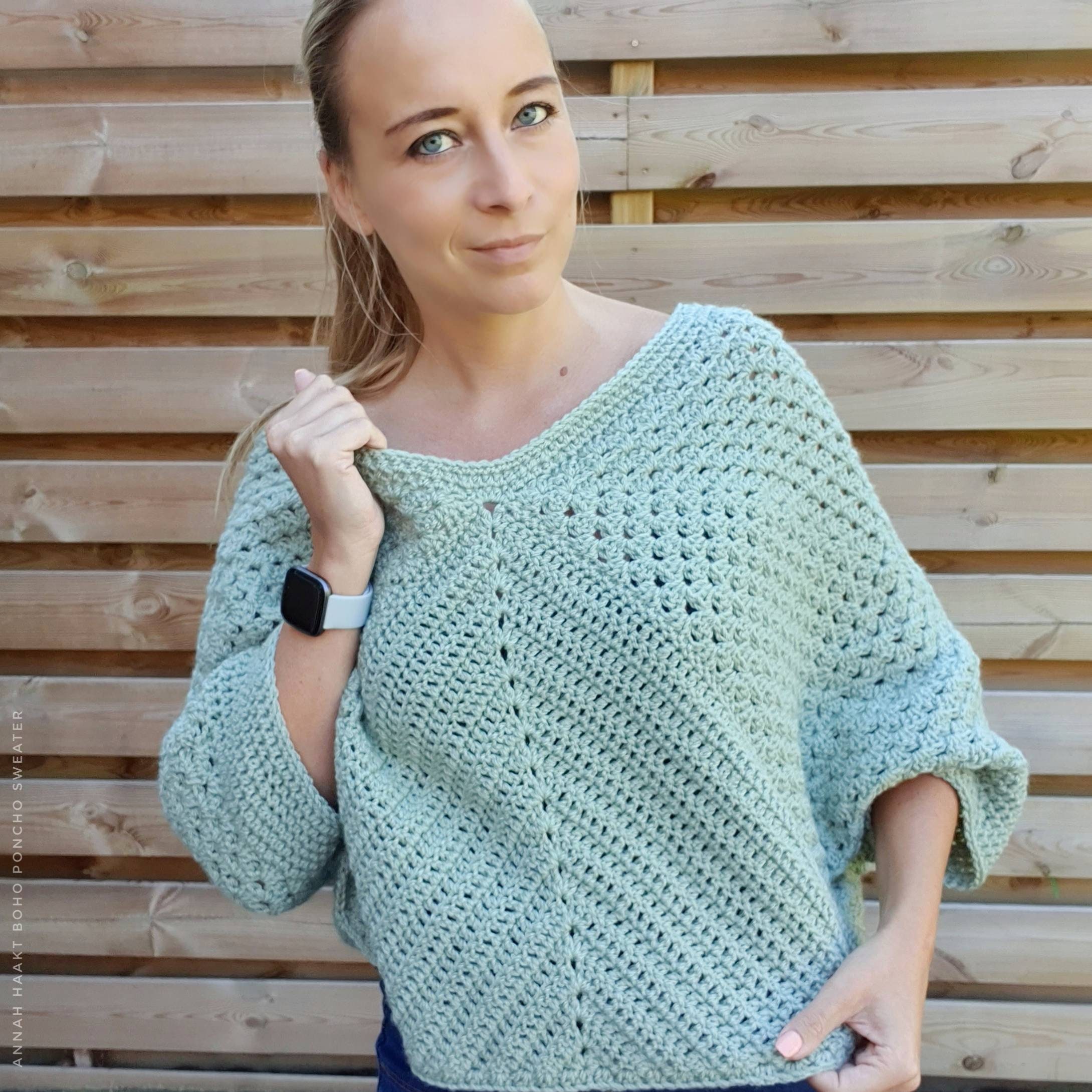 Boho poncho best sale sweater