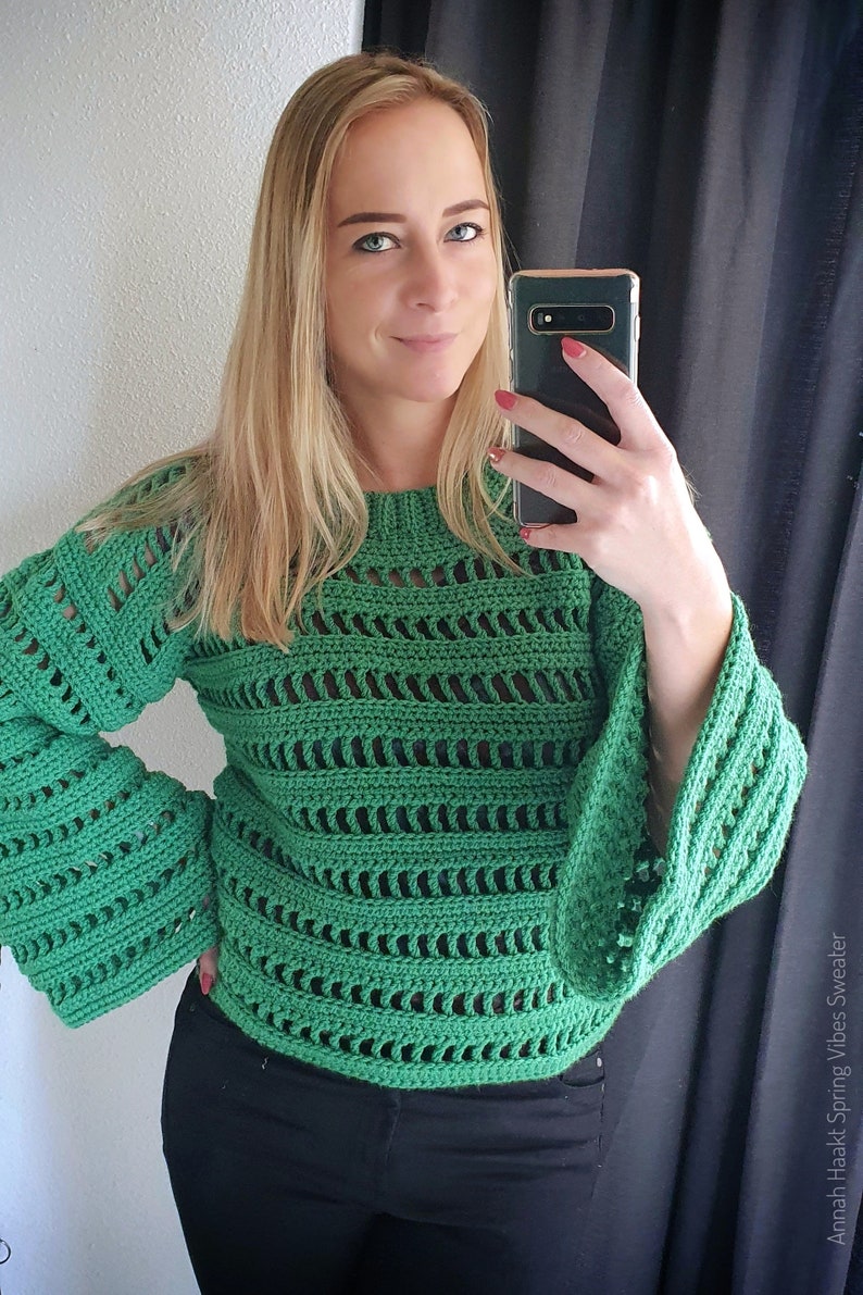 US & NL Crochet Pattern Spring Vibes Sweater by Annah Haakt image 8