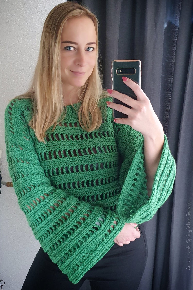 US & NL Crochet Pattern Spring Vibes Sweater by Annah Haakt image 5