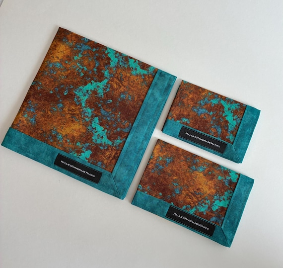 NEW EDC Hank Rusty Copper Patina Men's Handkerchief Women's Cotton Handkerchief