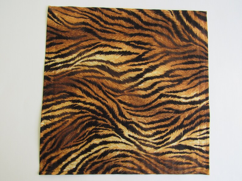 EDC Tiger Hank Everyday Carry Hank Tiger Themed Men's Handkerchief Women's Handkerchief image 6