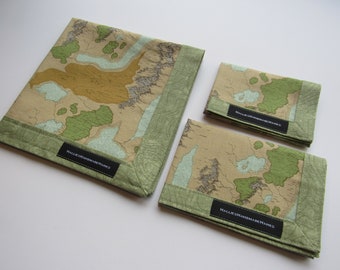 NEW! EDC Hank National Parks Topography Map Everyday Carry Hank Men's Handkerchief Women's Handkerchief Cotton