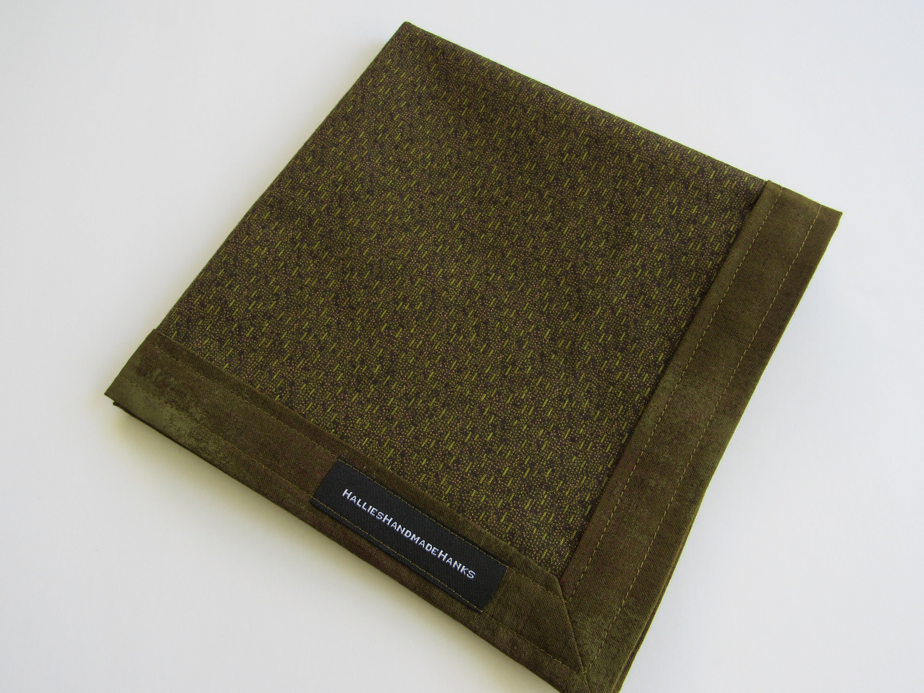 OD Green EDC Hank Olive Drab Green Men's Handkerchief Women's Handkerchief Pocket Hank Gift for Veteran Father's Day Gift
