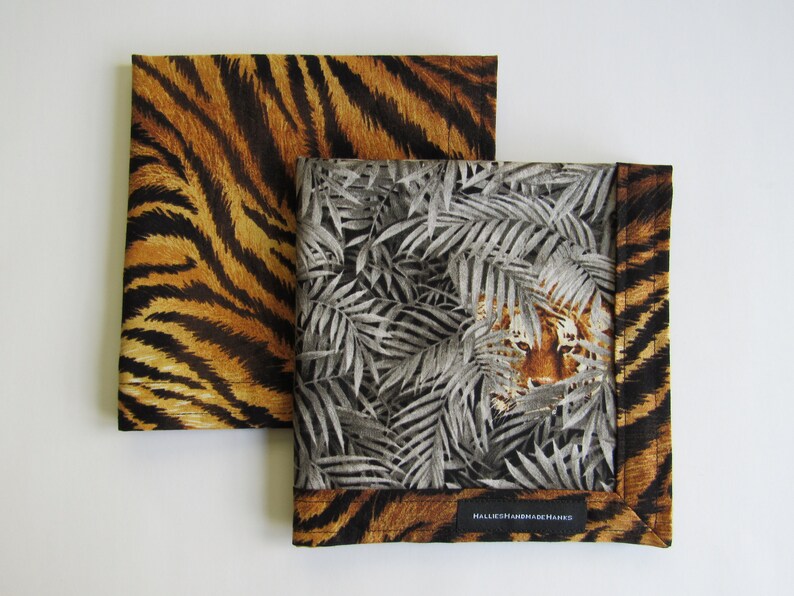 EDC Tiger Hank Everyday Carry Hank Tiger Themed Men's Handkerchief Women's Handkerchief image 1