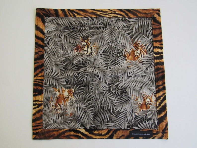 EDC Tiger Hank Everyday Carry Hank Tiger Themed Men's Handkerchief Women's Handkerchief image 5