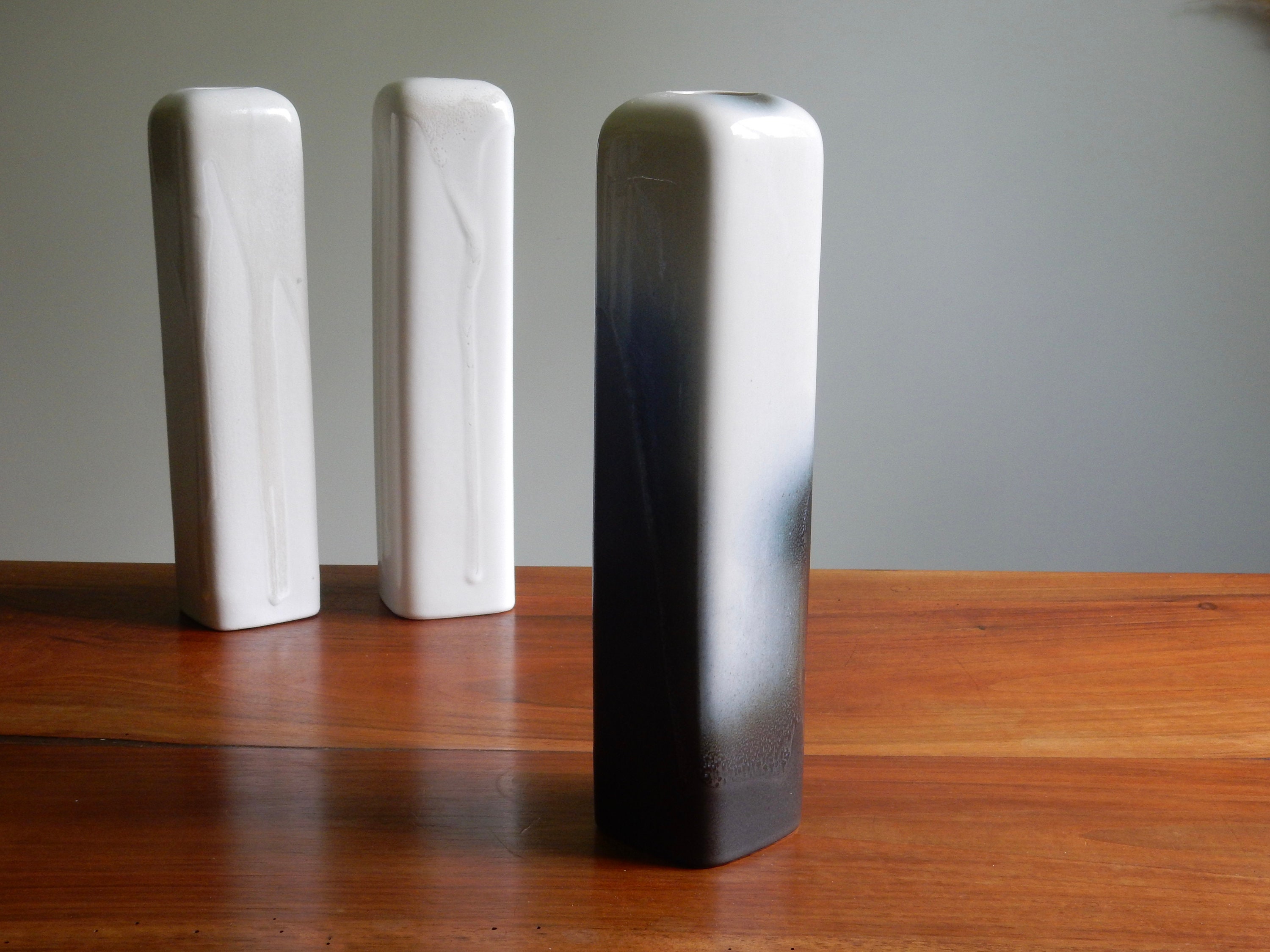 Long Vase Teplice/Poterie Tchécoslovaque Des Années 70 Urbach Ditmar