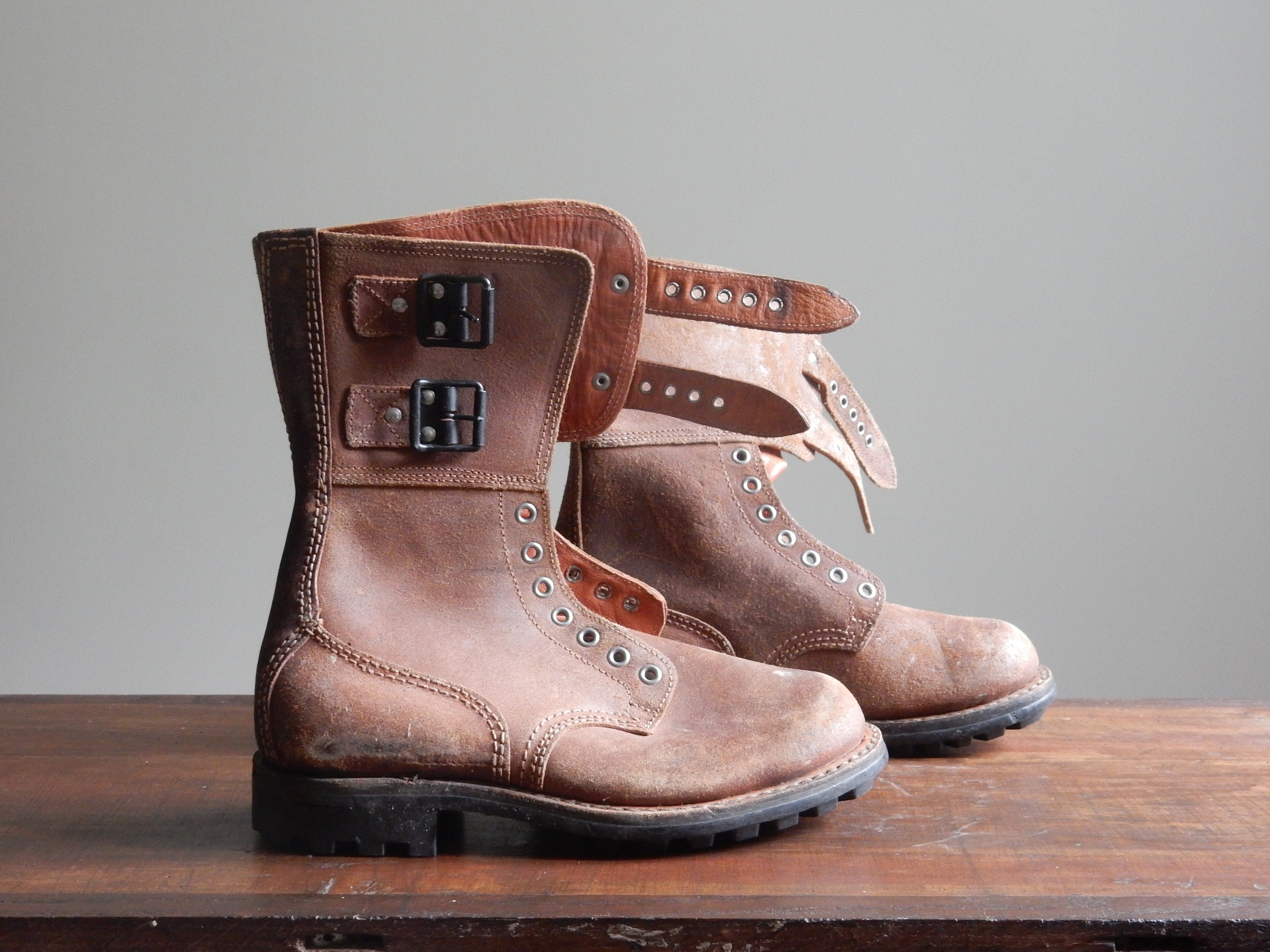 French Army Rangers Size 40 60s Walking With Legs Adjoining BMJA Combat Boots Military Etsy