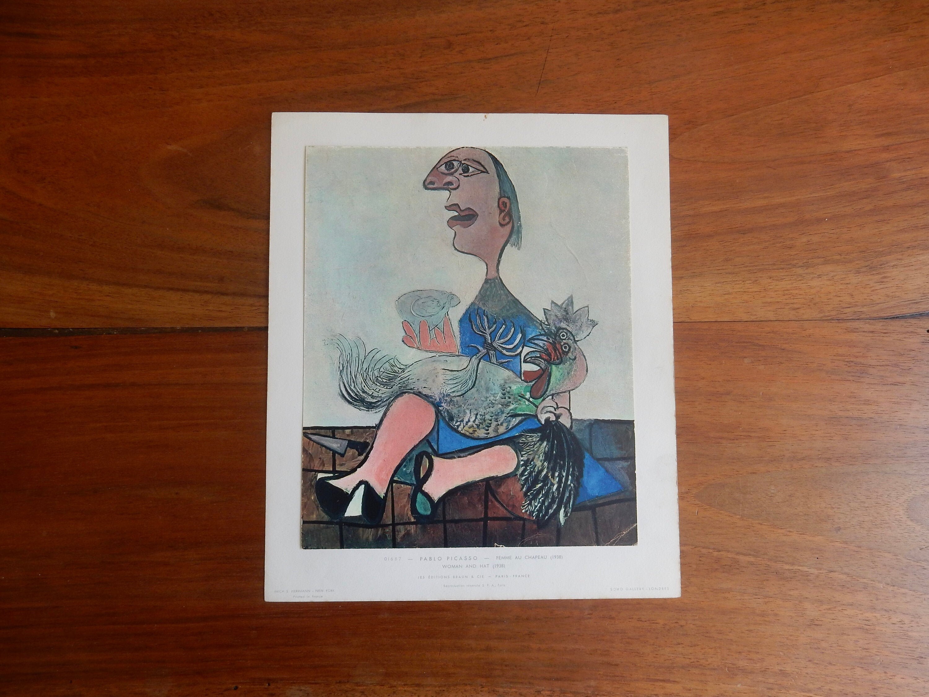 Picasso Femme Au Chapeau Reproduction Editions Braun & Cie - Paris