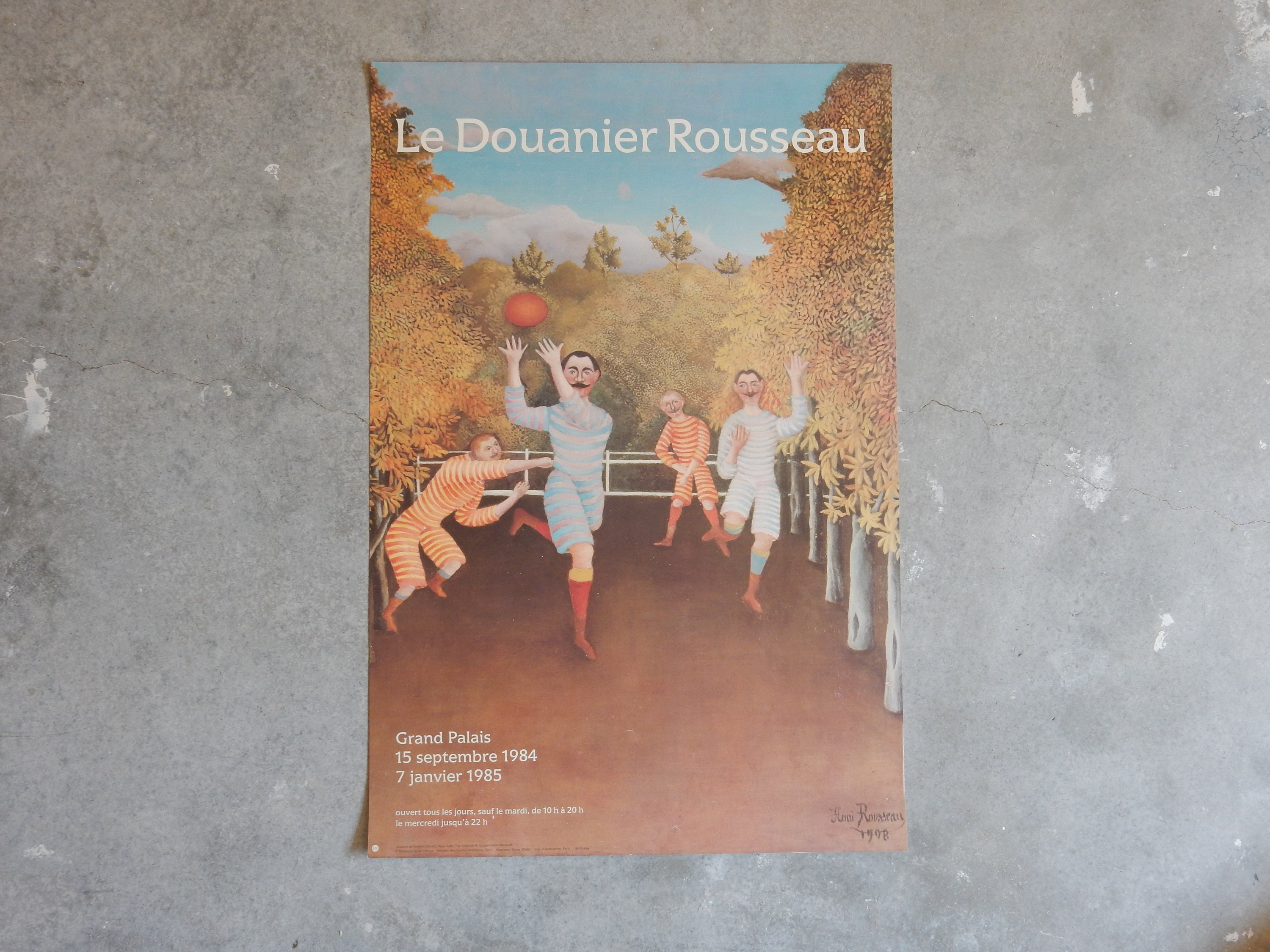 Affiche Originale d'exposition Le Douanier Rousseau 1984 Au Grand Palais à Paris