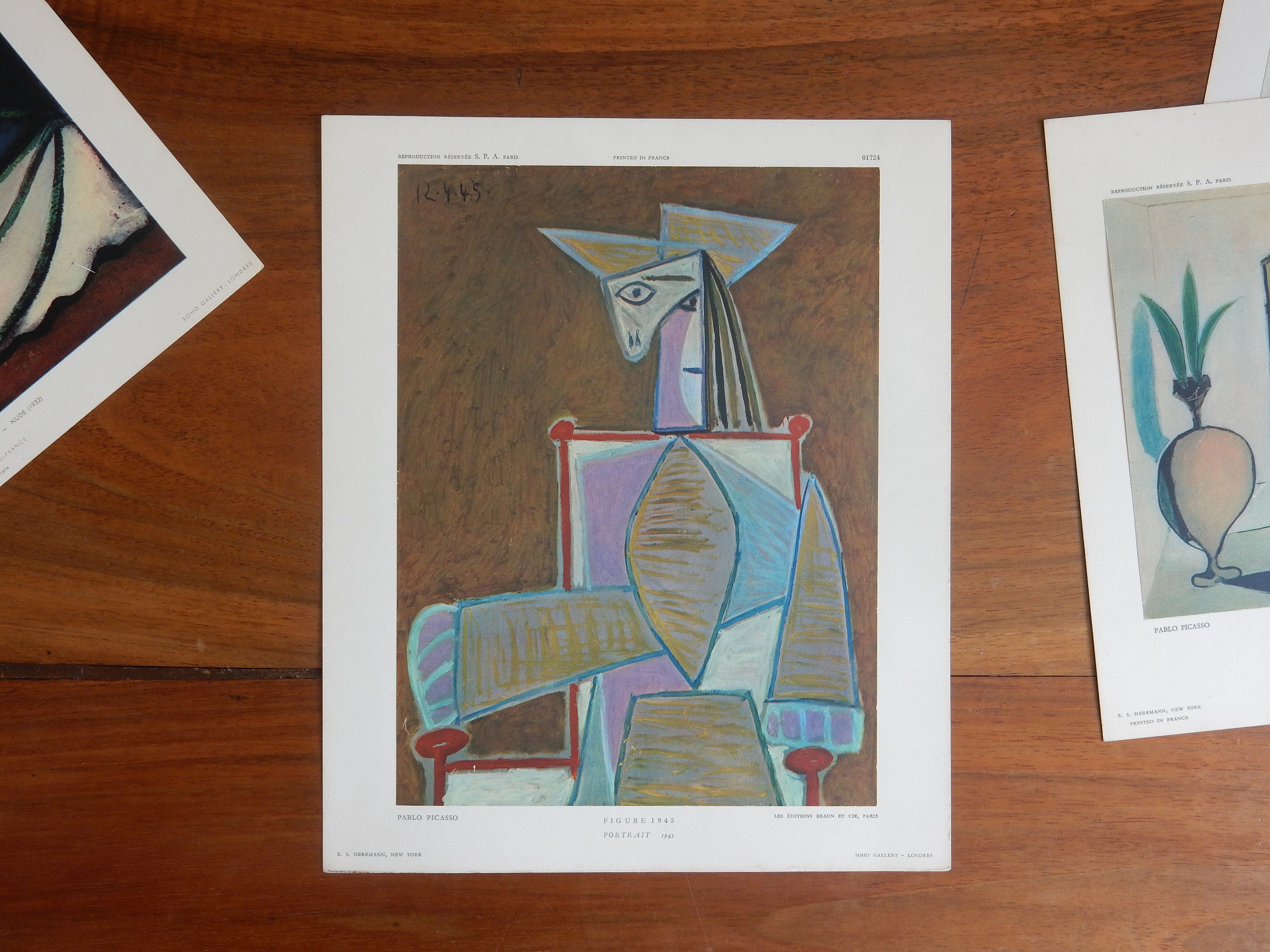 Picasso Figure 1945 Reproduction Editions Braun & Cie - Paris