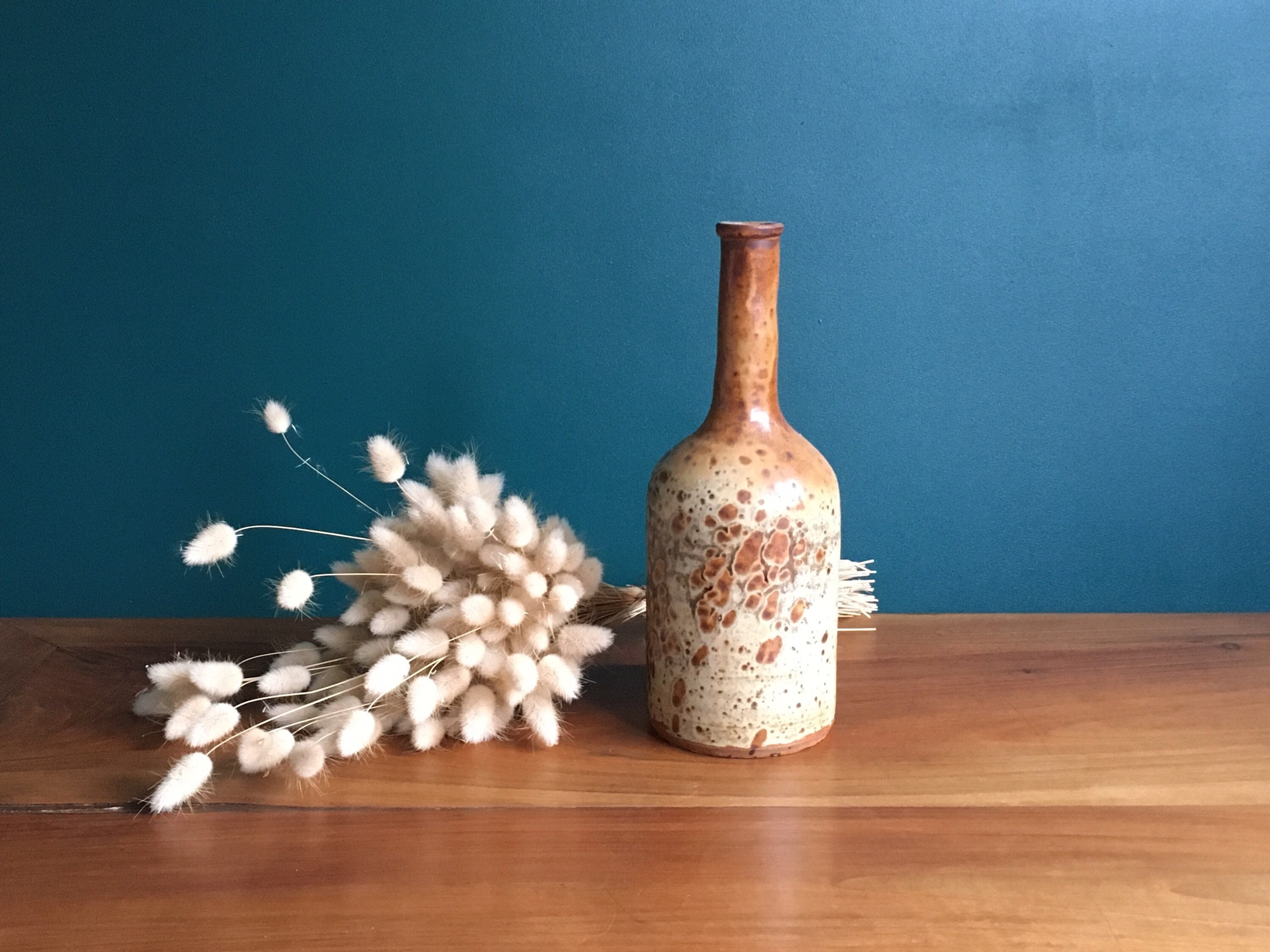 Bouteille en Grès Émaillé/France Terre Cuite Poterie Française