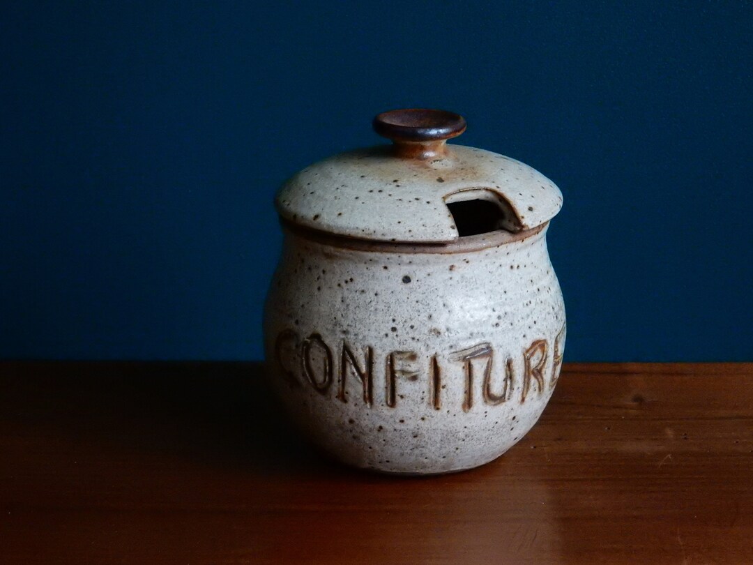Rustic Stoneware Jam Jar Made of France Etsy