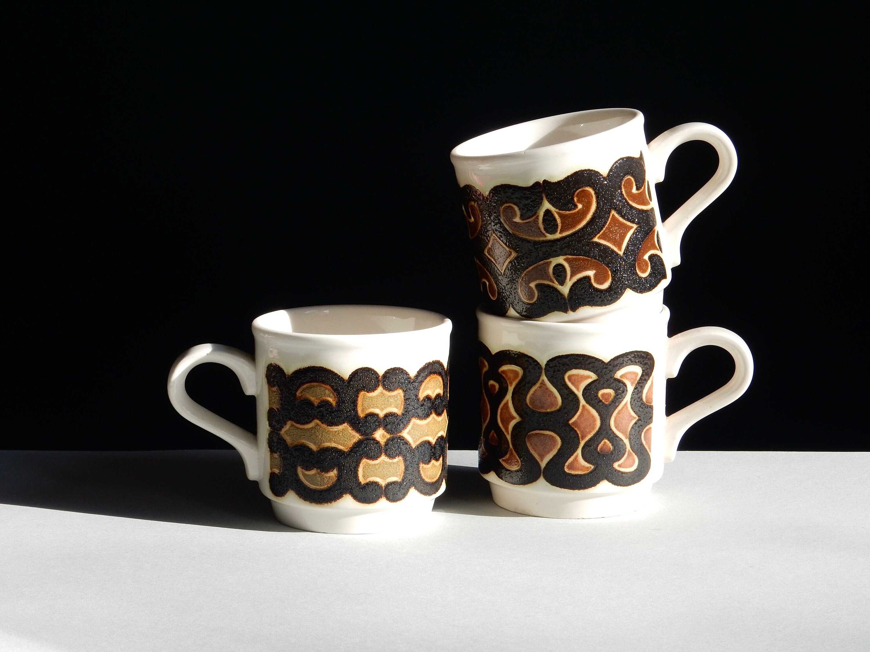 3 Mugs Biltons en Céramique/Vintage Anglais Des Années 60