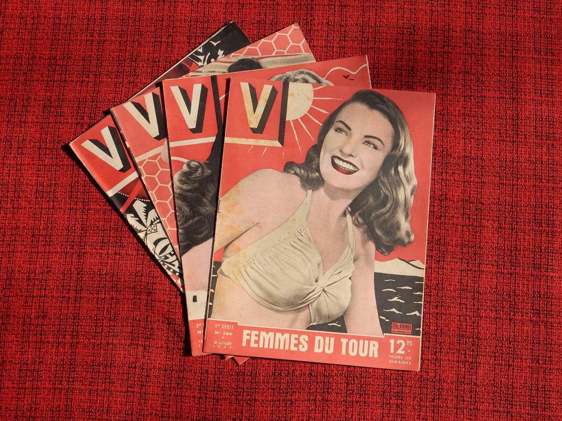 Juillet 1947 Magazine V Revue \u00e9rotique fran\u00e7aise de Pin-up | Etsy