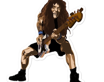 Iron Maiden Steve Harris Bass Player Vinyl Die cut decal sticker