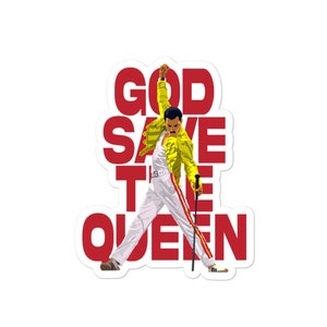 Freddie Mercury Queen  God Save the Queen Vinyl Die Cut Decal sticker