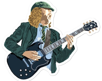 AC-DC Angus Young Heavy Metal Die Cut Vinyl Decal sticker
