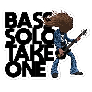 Cliff Burton Bass Solo Heavy Metal Vinyl Die Cut Decal Sticker