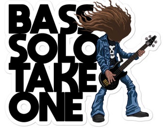 Cliff Burton Bass Solo Heavy Metal Vinyl Die Cut Decal Sticker