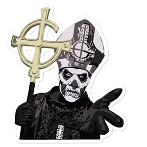 Ghost Papa Emeritus II Heavy Metal Die Cut Decal Vinyl Sticker