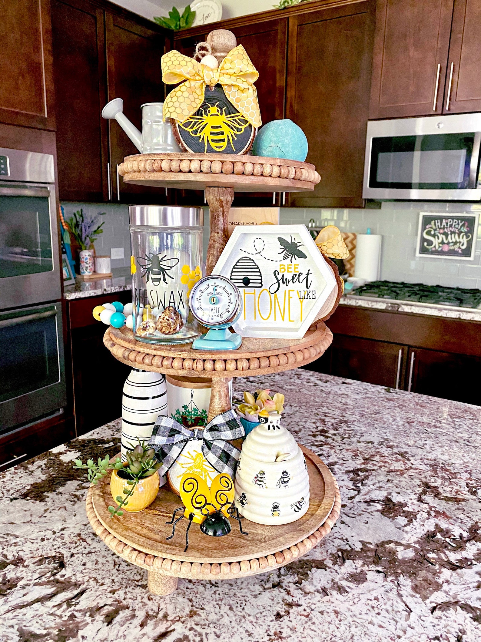 Honey Bee Decor Bee Decor for Tiered Tray Bee Decorations Etsy
