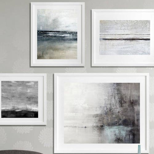 Abstract Art Print SET OF FOUR Digital Download 4 Piece Art Etsy