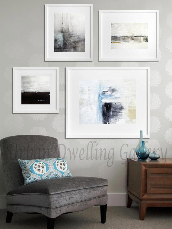 Abstract Art Print SET OF FOUR Digital Download 4 piece Art | Etsy