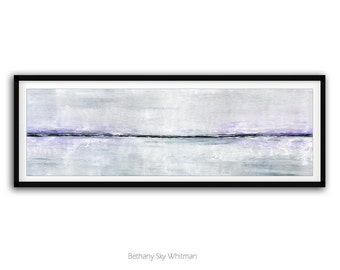 LARGE ABSTRACT PRINT 12x36 Instant Download Print Minimalist Art Digital Download Lavender White Modern Art Contemporary Painting Wall Decor