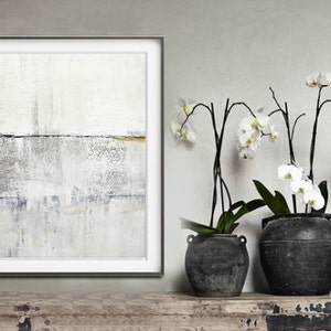 Modern Print Digital Download Home Decor White Gray Gold Abstract Art Contemporary Painting Printable Wall Art by Urban Dwelling Gallery image 2